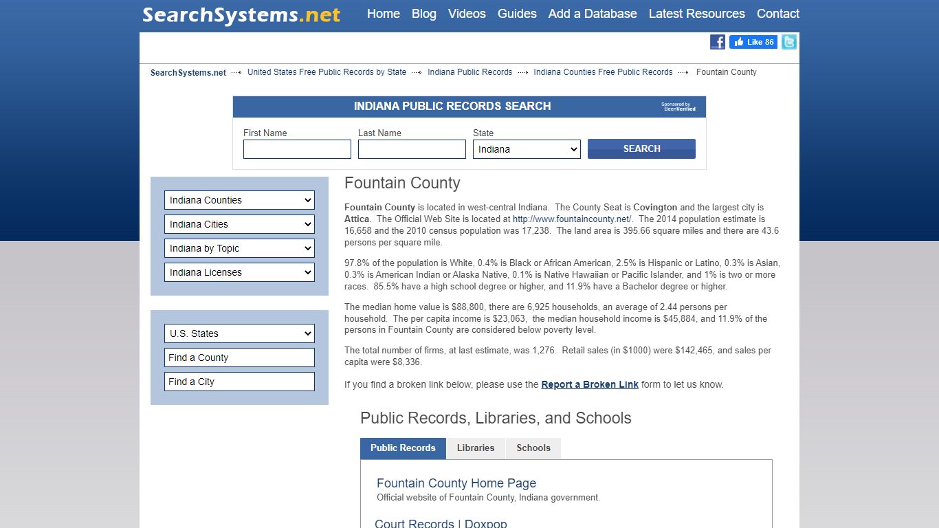 Fountain County Criminal and Public Records